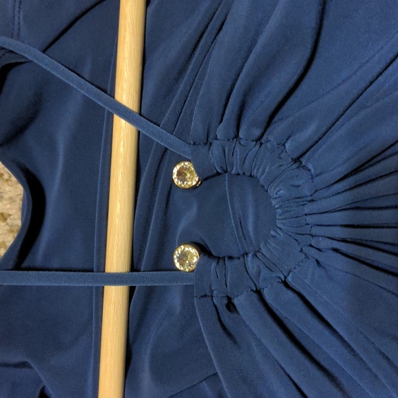 Express / Sexy Navy Halter with Diamond accent - Picture 3 of 4